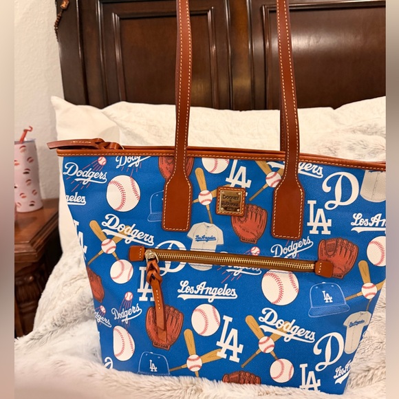 Dooney & Bourke Handbags - Dooney & Bourke Dodgers Blue and Brown Tote